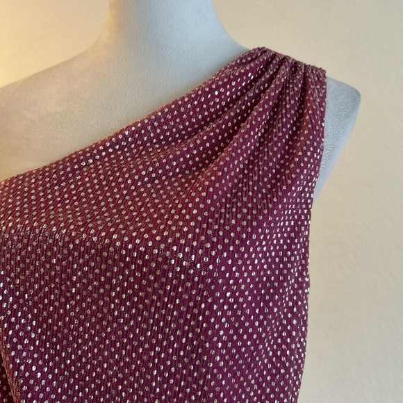 NWT Ramy Brook Sparkling Pink One-Shoulder Blouse - Picture 7 of 7